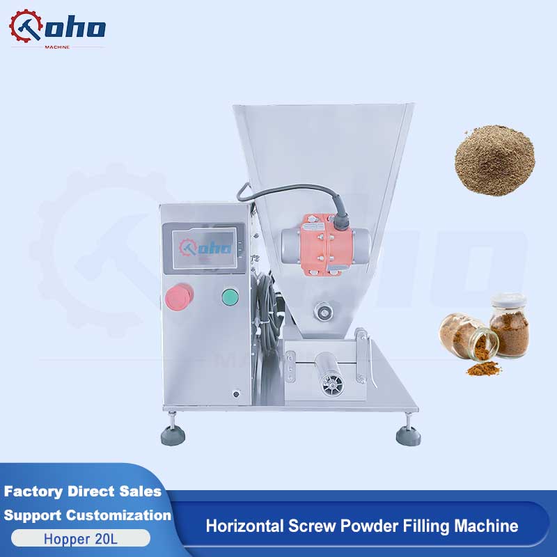 CohoMachine LG-38 Desktop Horizontal Semi-Automatic Scrwe Powder Filling Machine